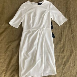 Lulus Westwood White Half Sleeve Sheath Dress